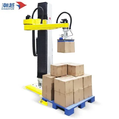 Pallettizzatore automatico compatibile per due prodotti diversi Pallettizzazione di formati di pallet diversi